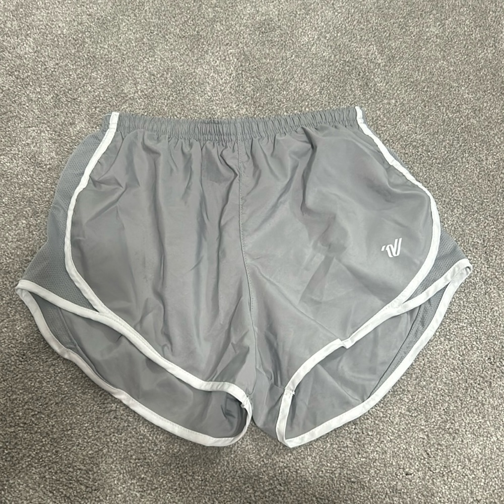 Grey Varsity cheer/ running shorts